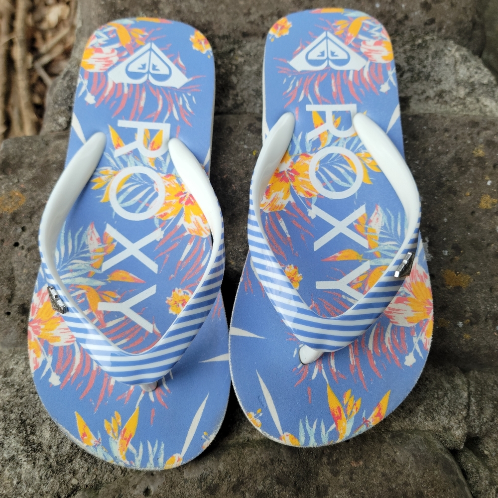 Roxy Girl's Pebbles Flip Flop Sandals 9 / 10